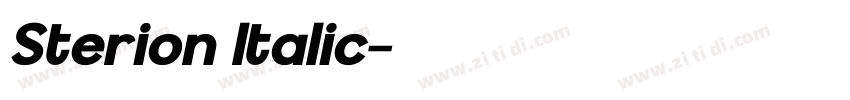 Sterion Italic字体转换 Sterion Italic字体转换